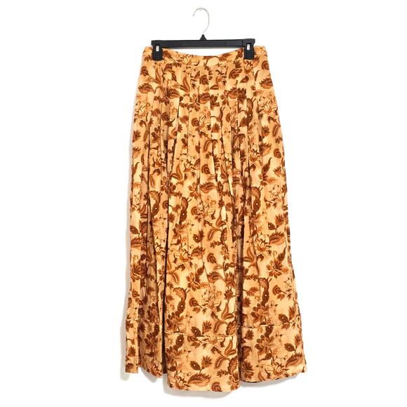 Mason's Daughter Emma Floral Linen Blend Maxi Skirt Golden Meadow Size Small - Picture 2 of 16